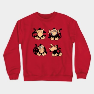 Wise monkeys Crewneck Sweatshirt